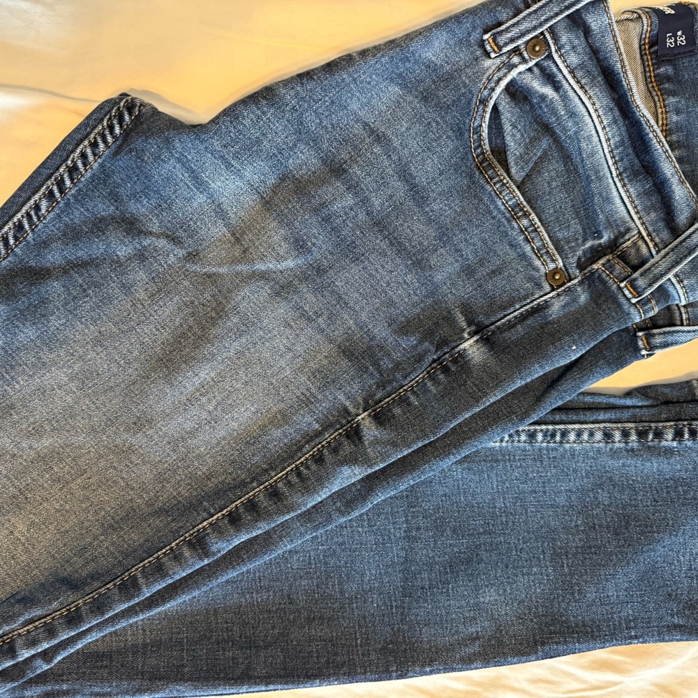 Hollister Blue Slim Jeans with Faded Distress